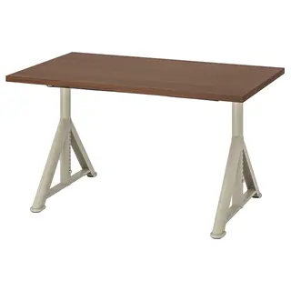 IDÅSEN desk, brown/beige, 120x70 cm