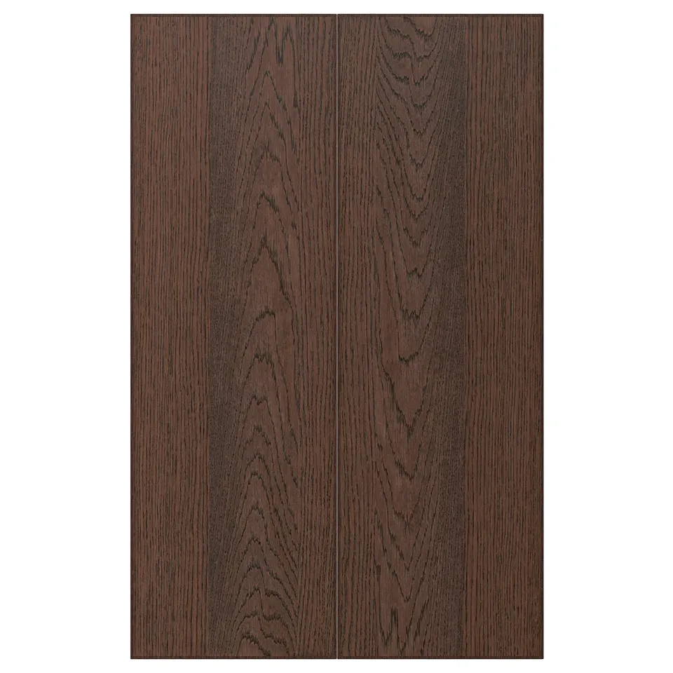 SINARP: dark wood kitchen cabinet fronts with solid oak edging for a modern rustic look.