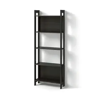 LAIVA bookcase, black-brown, 62x165 cm