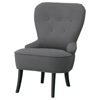 REMSTA armchair, Hakebo dark grey, Width 60 x Depth 72 x Height 88 cm