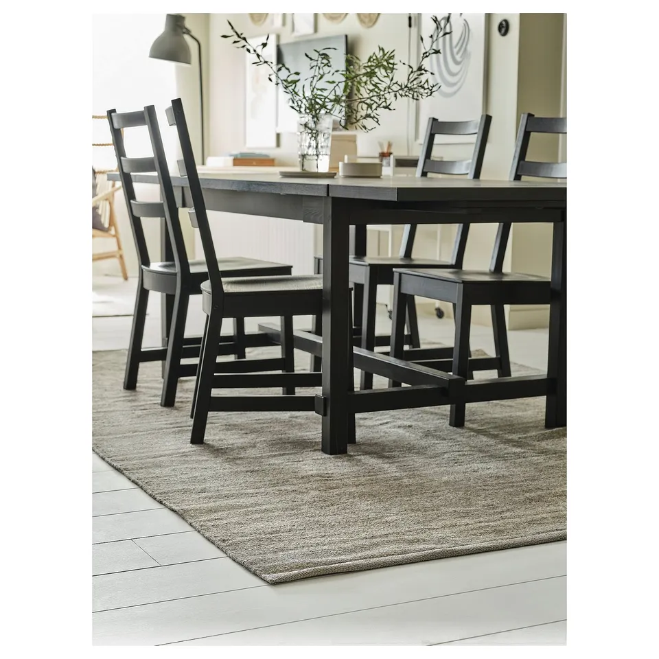 TIDTABELL Rug, flatwoven, grey, 170x240 cm