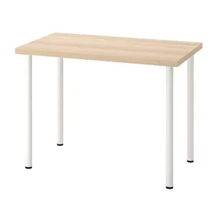 ADILS/LINNMON set: table top + leg x4, white stained oak effect + white, 100x60 cm