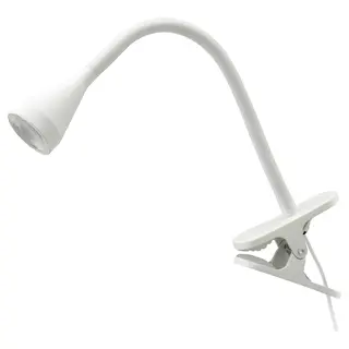 NÄVLINGE LED clamp spotlight, white, Length 34 cm