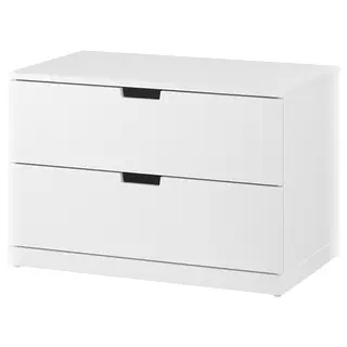 NORDLI chest of 2 drawers, white, 80x54 cm