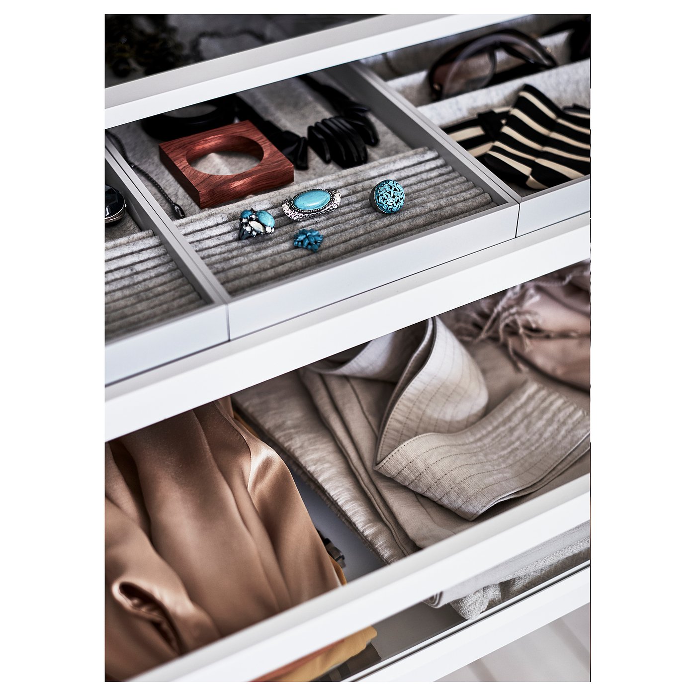 PAX / FYRUDDEN Wardrobe combination, white/blue, 250x60x201 cm