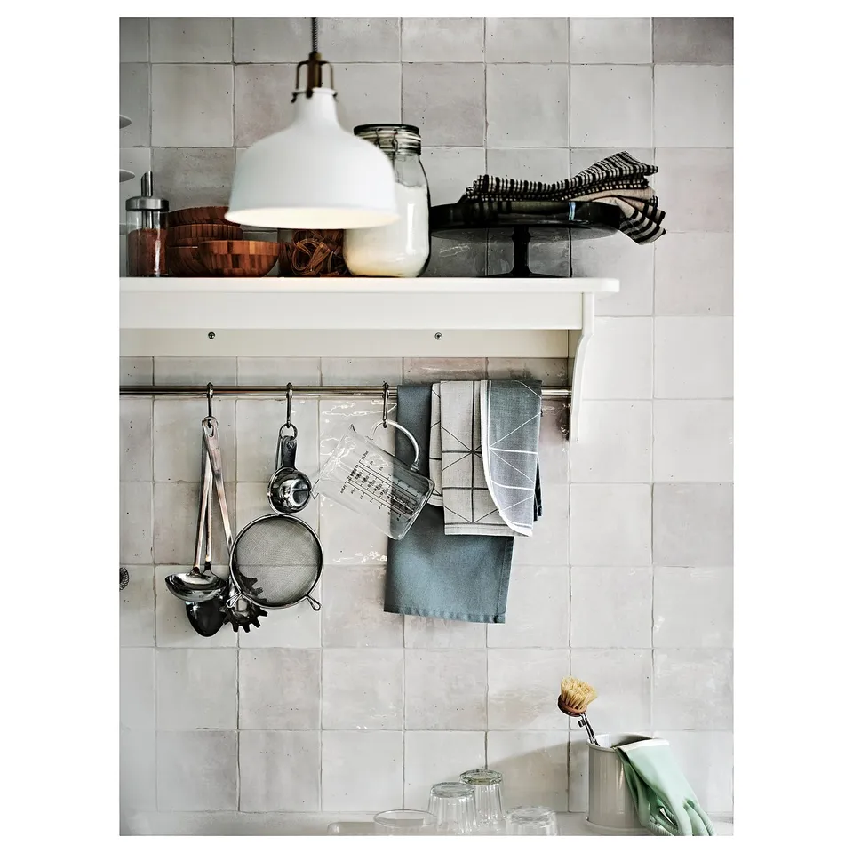 TORNVIKEN Wall shelf, off-white, 120 cm