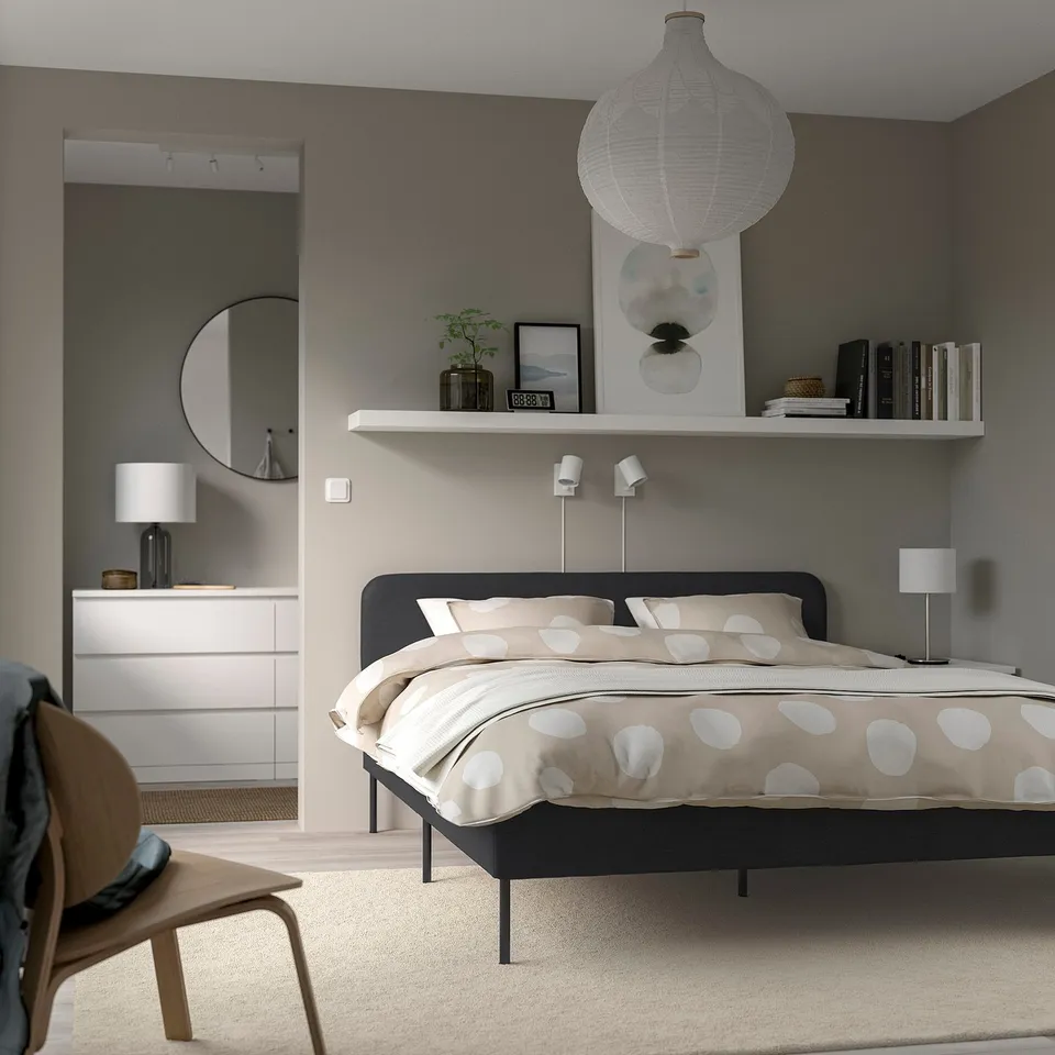 part: SLATTUM upholstered bed frame