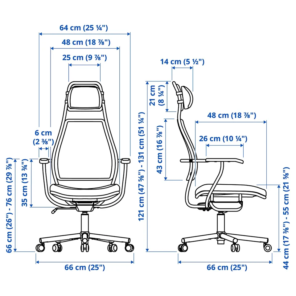 Illustration with measurements for the product: LÖPARBANA.