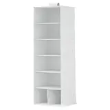 STUK hanging storage with 7 compartments, white/black, 30x30x90 cm