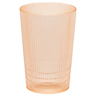 KALLSINNIG glass, plastic/orange, 38 cl