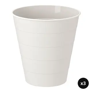 FNISS set: waste bin x3, white, 10 l