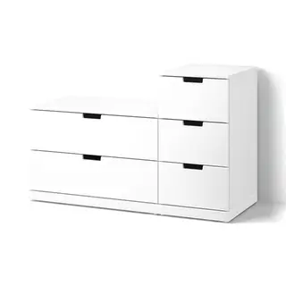 NORDLI chest of 5 drawers, white, 120x76 cm
