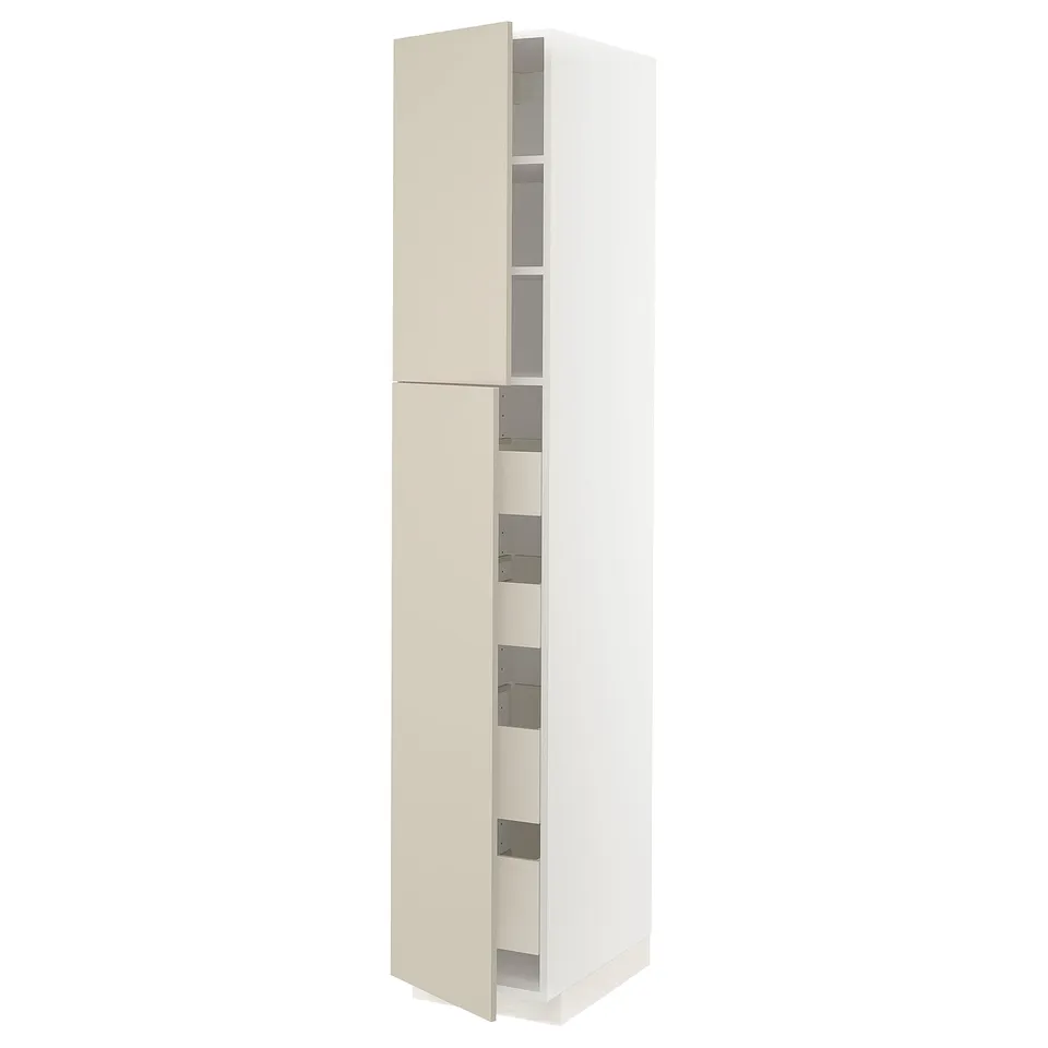 Beige ikea METOD kitchen cabinet with siemens appliances, sleek minimalist design.