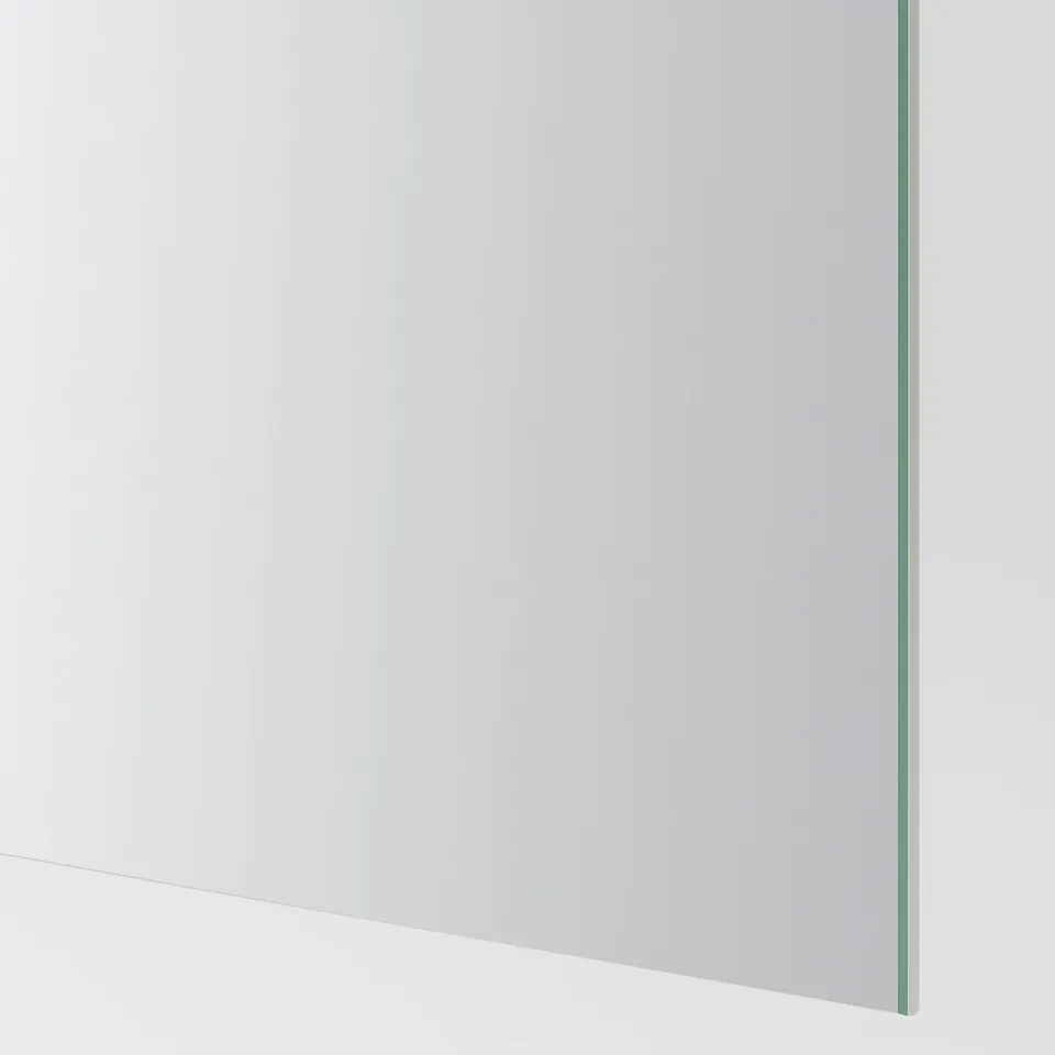 Sleek, modern mirror panel with secure safety film, part of AULI wardrobe system.