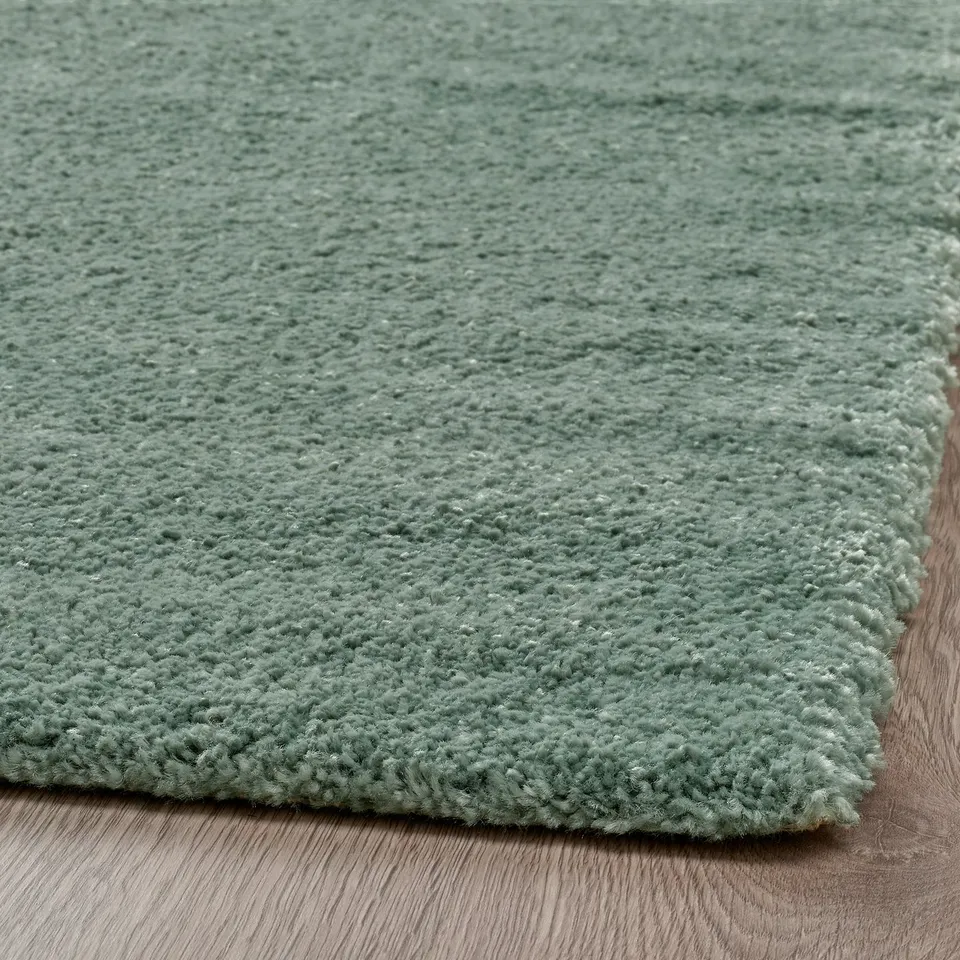 STOENSE Rug, low pile, pale green, 200x300 cm