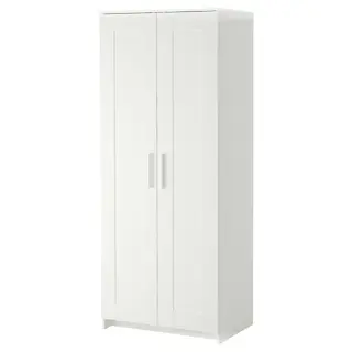 BRIMNES wardrobe with 2 doors, white, 78x50x190 cm