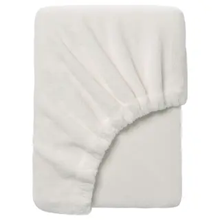 KRANSSALVIA fitted sheet, white, Length 200 x Width 120 cm