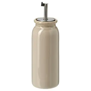 BRUGDHAJ oil/vinegar bottle, beige, 19 cm
