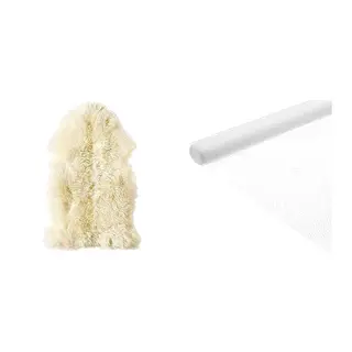 STOPP/ULLERSLEV set: sheepskin + anti-slip underlay, off-white, 85 cm