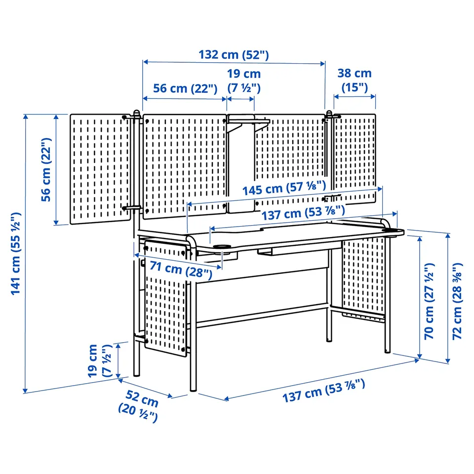 part: FRÖSKELÅS gaming desk