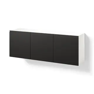 BESTÅ wall-mounted cabinet combination, white/Hammarsmed anthracite, 180x42x64 cm