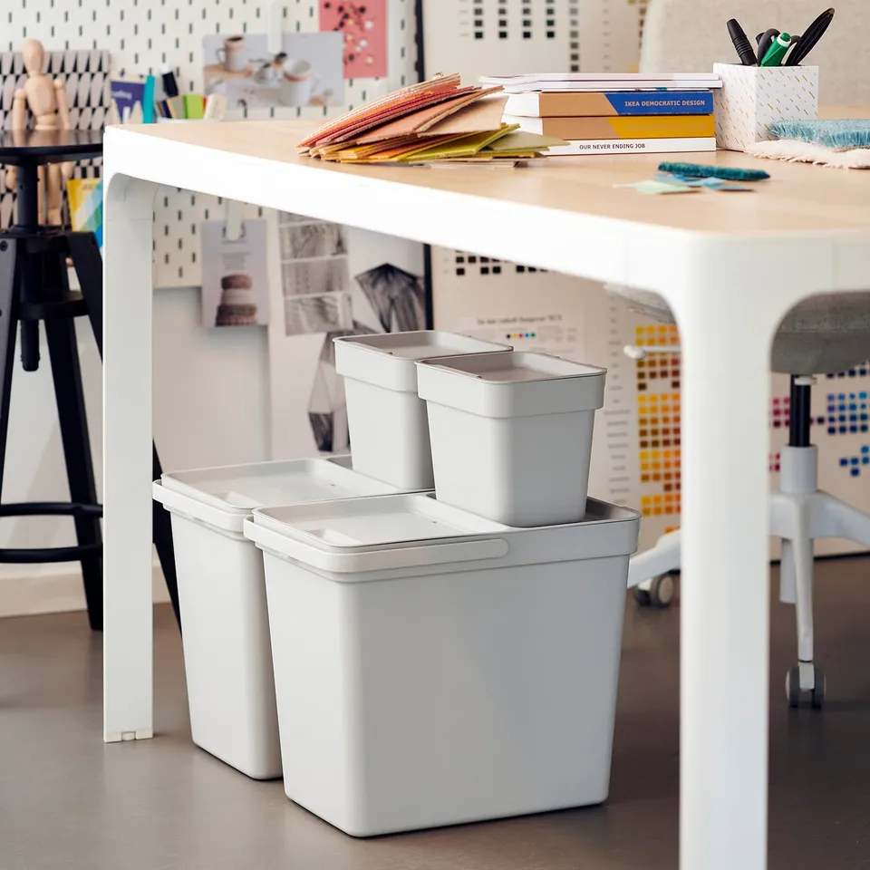part: HÅLLBAR bin with lid