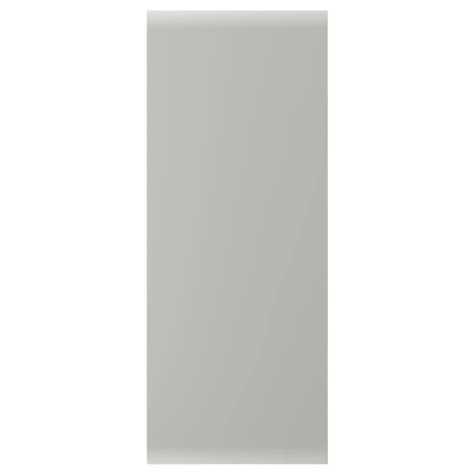 A light grey HAVSTORP kitchen cabinet door with a smooth, rectangular design made from acrylic paint and fibreboard.
