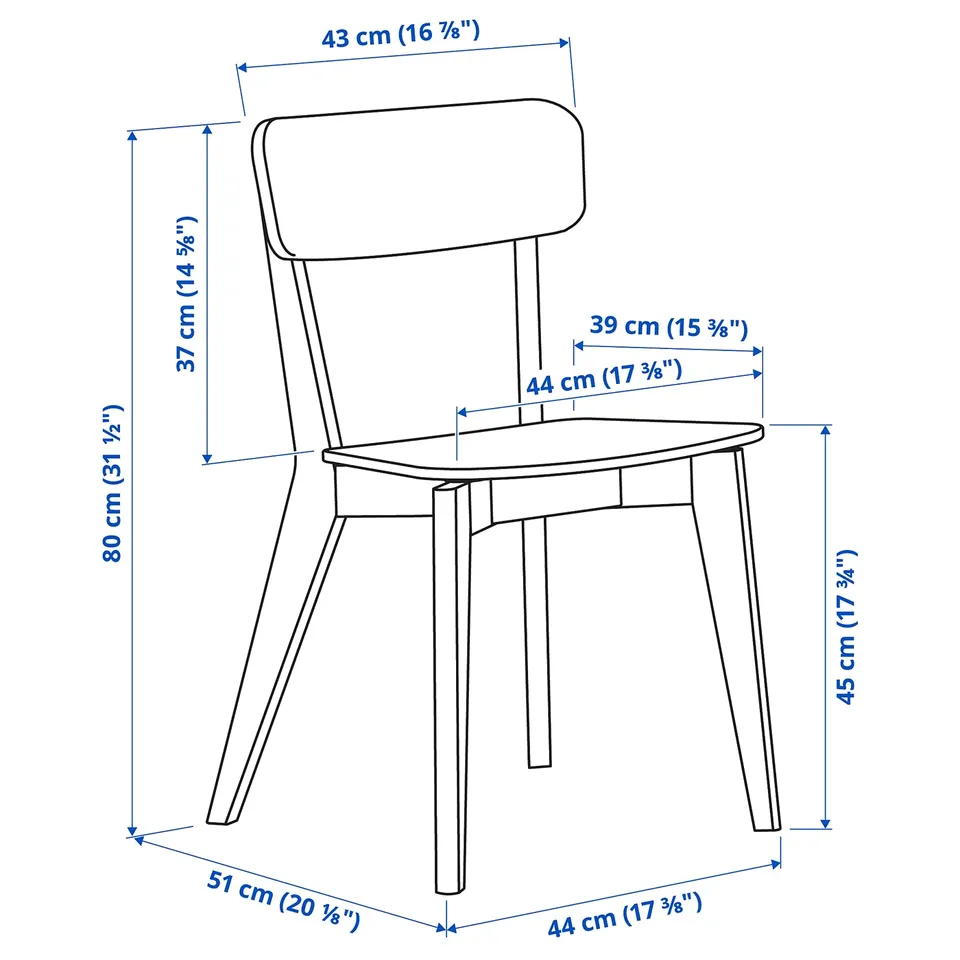 part: LISABO / LISABO table and 4 chairs