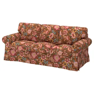 EKTORP cover for 3-seat sofa, Mångbyn brown/multicolour