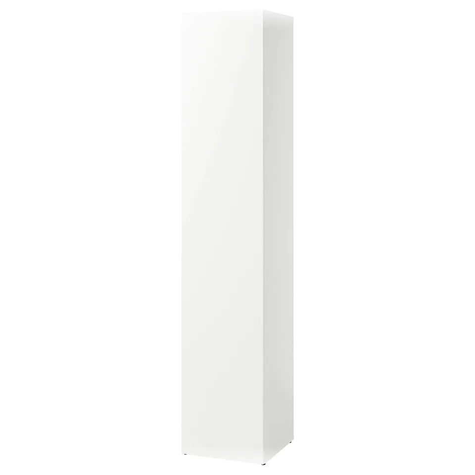 LASTARE white wardrobe, sleek & modern, tall rectangular shape, minimalist design, great storage.