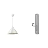FÖRUT/ZEBRASÄV set: pendant lamp + pendant/ceiling lamp hook, white/plastic, 46 cm