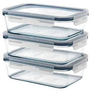 IKEA 365 + food container with lid, rectangular/glass, 1.0 l