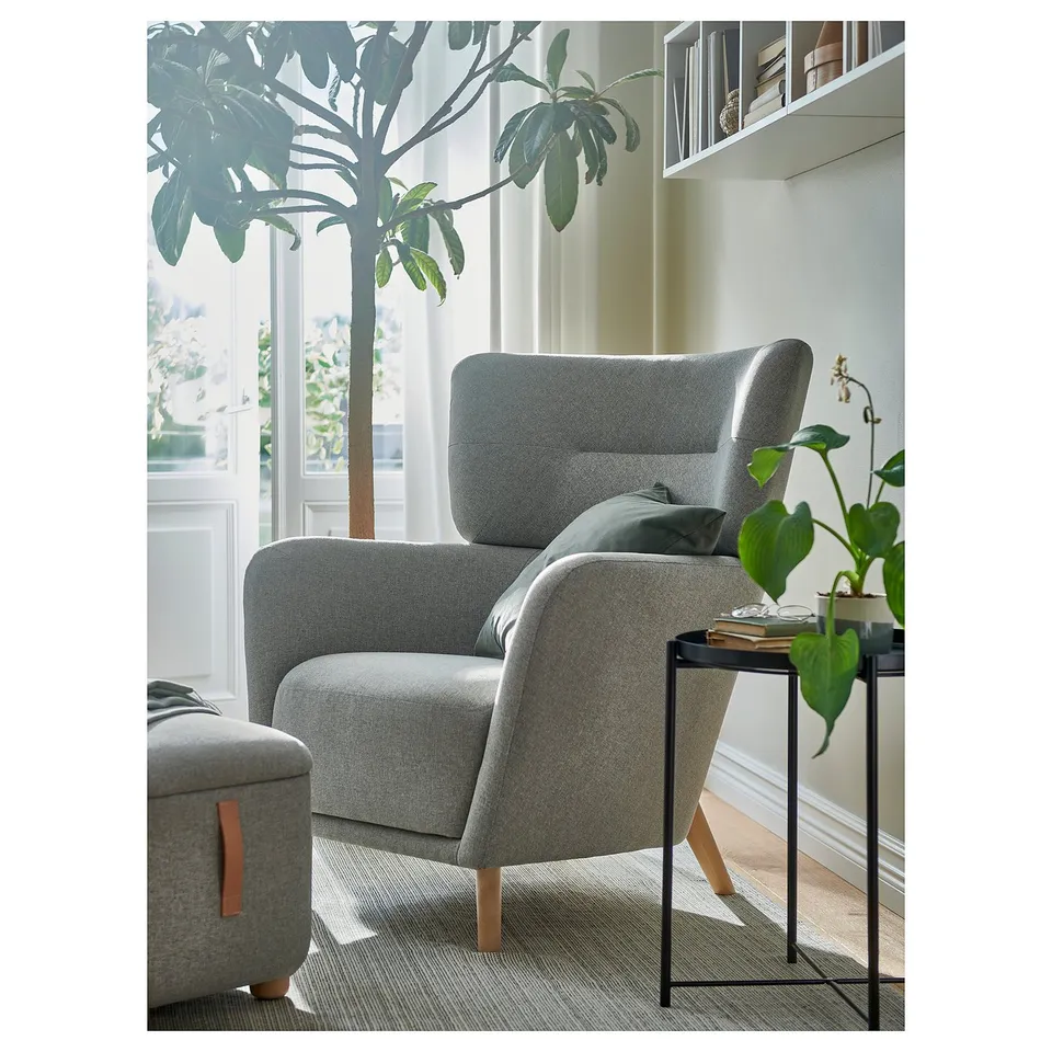 part: OSKARSHAMN wing chair with footstool