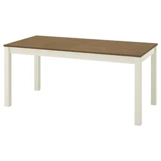 ÅLHULT extendable table, beige/brown, 170/220x80 cm