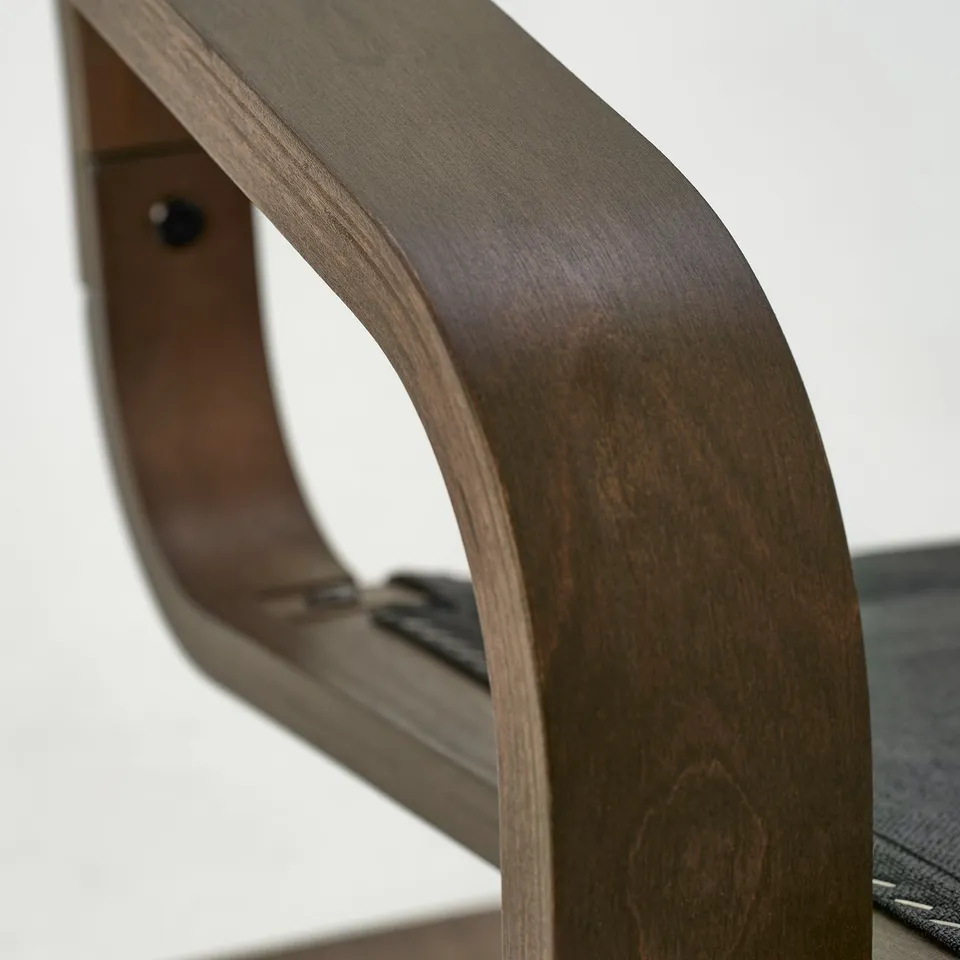 POÄNG Armchair frame, walnut effect