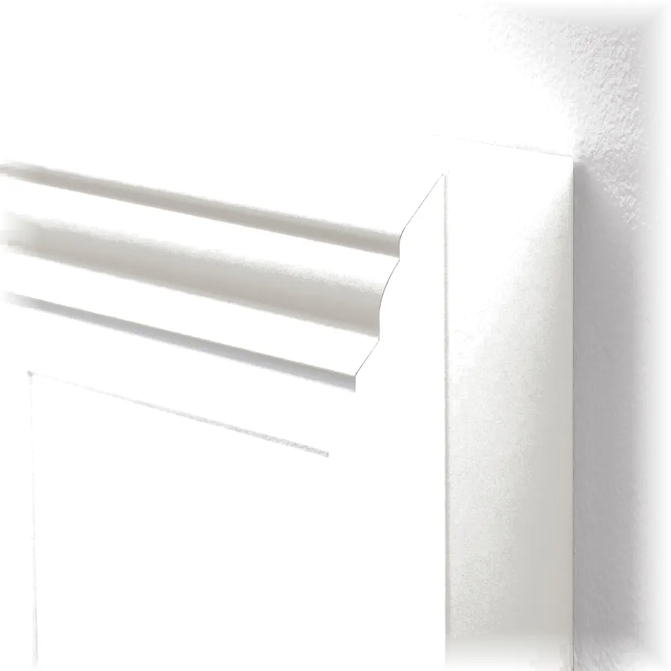 White picture frame with clear, smooth edges and a simple, elegant design. Shows sturdy construction and clean finish.