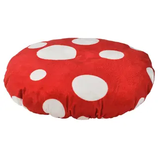 SKOGSDUVA stool cover, toadstool shaped/red white