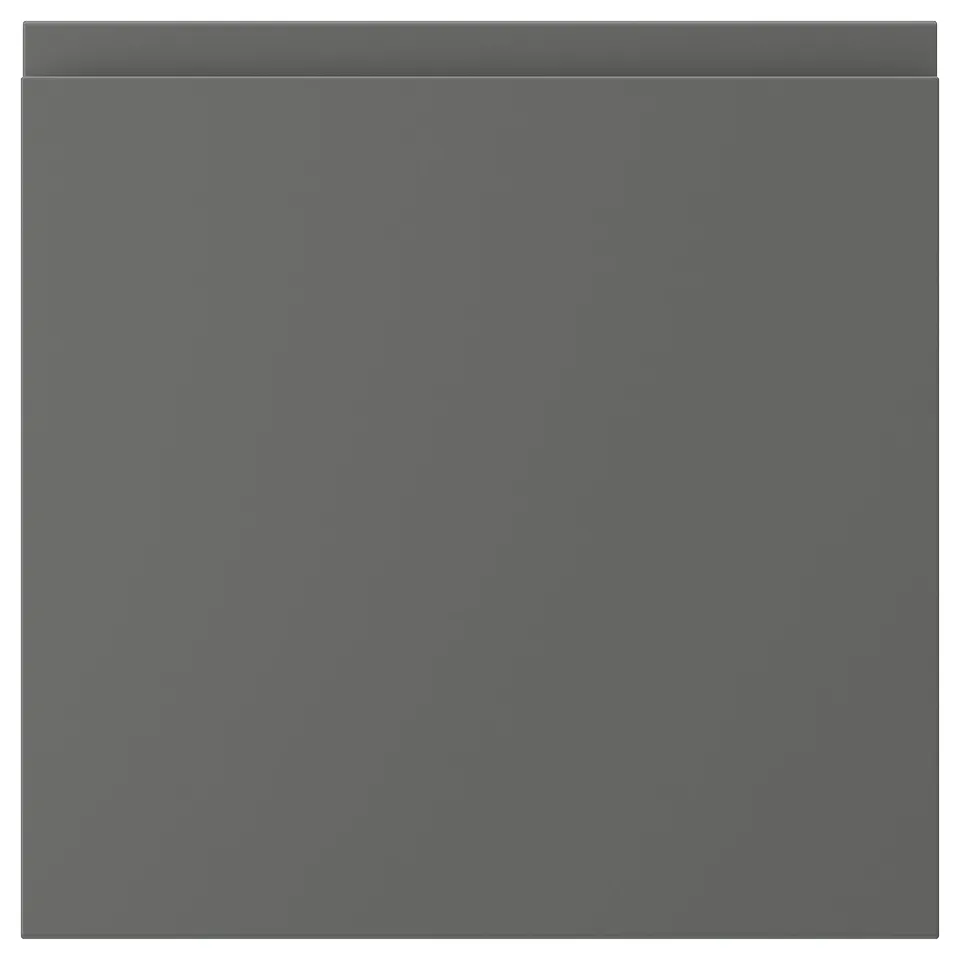 VOXTORP dark grey matte kitchen cabinet with sleek, minimalist design.