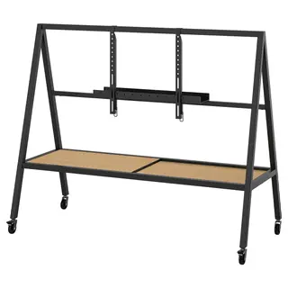 YXSTABY gaming tv stand on castors, black, Height 113 cm