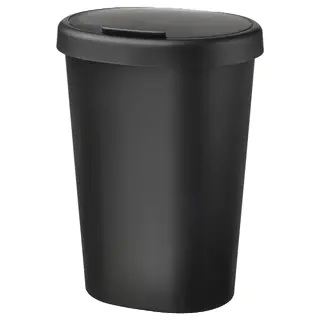 HÖLASS bin with lid, black, 8 l