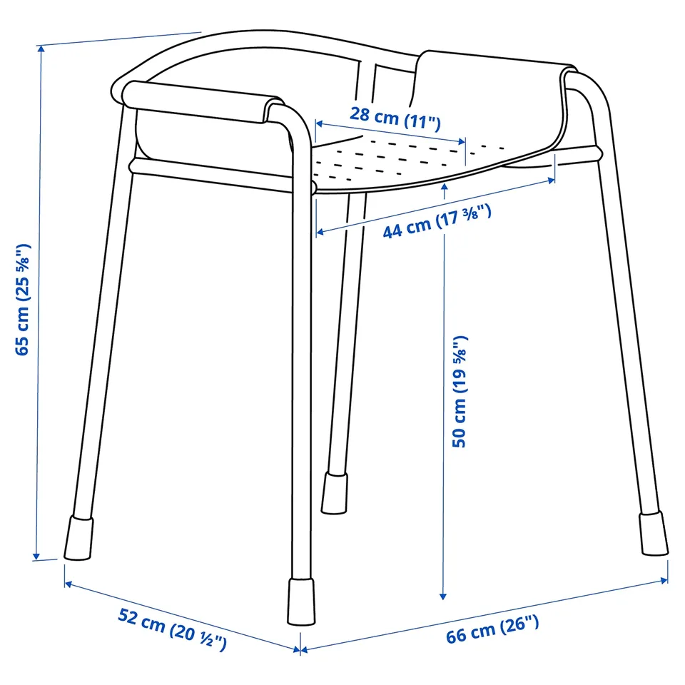 BÄSINGEN Shower chair, anthracite