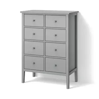 GULLABERG chest of 8 drawers, grey/anchor/unlock-function, 89x48x122 cm
