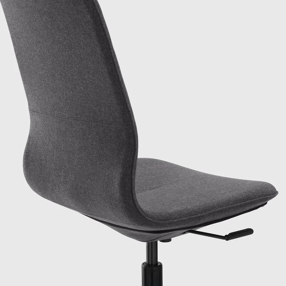 Office chair with height & tilt adjustment, lumbar support.