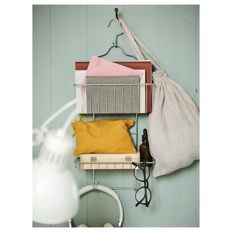 KROKFJORDEN Shower hanger, two tiers, zinc plated, 24x53 cm