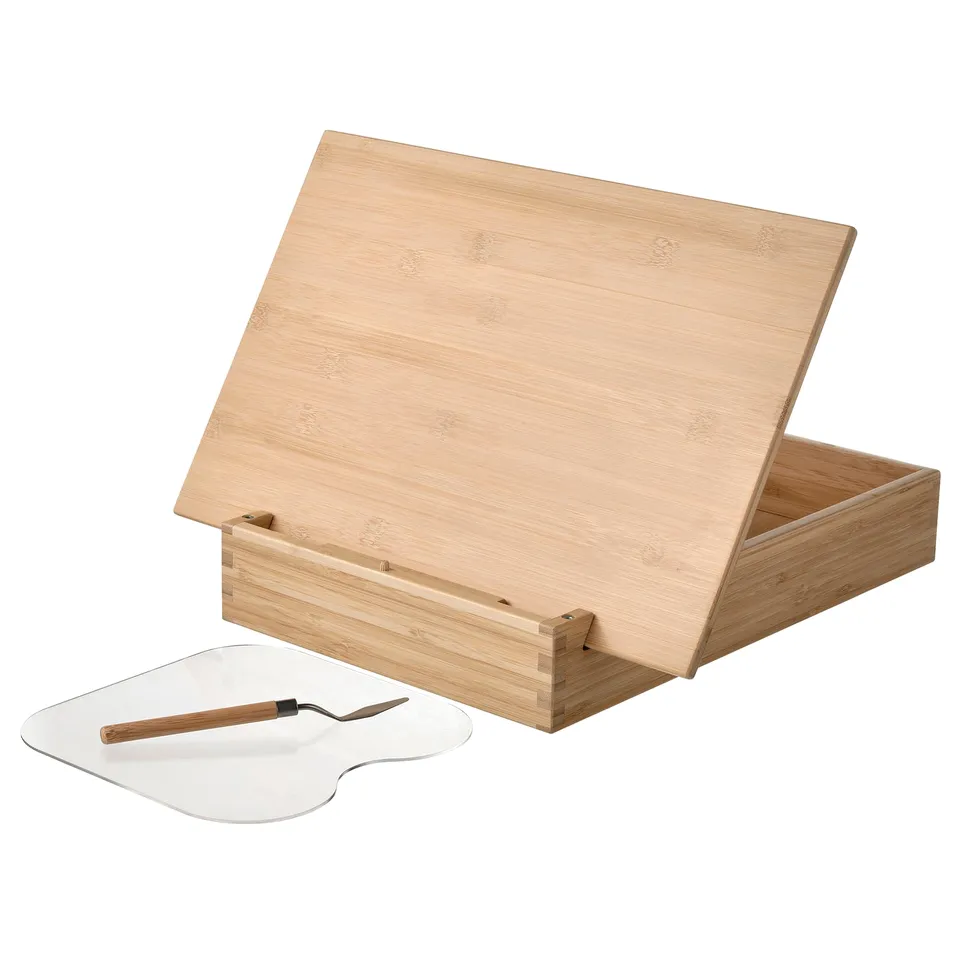 part: SOLFÅGEL 3-piece easel and accessories set