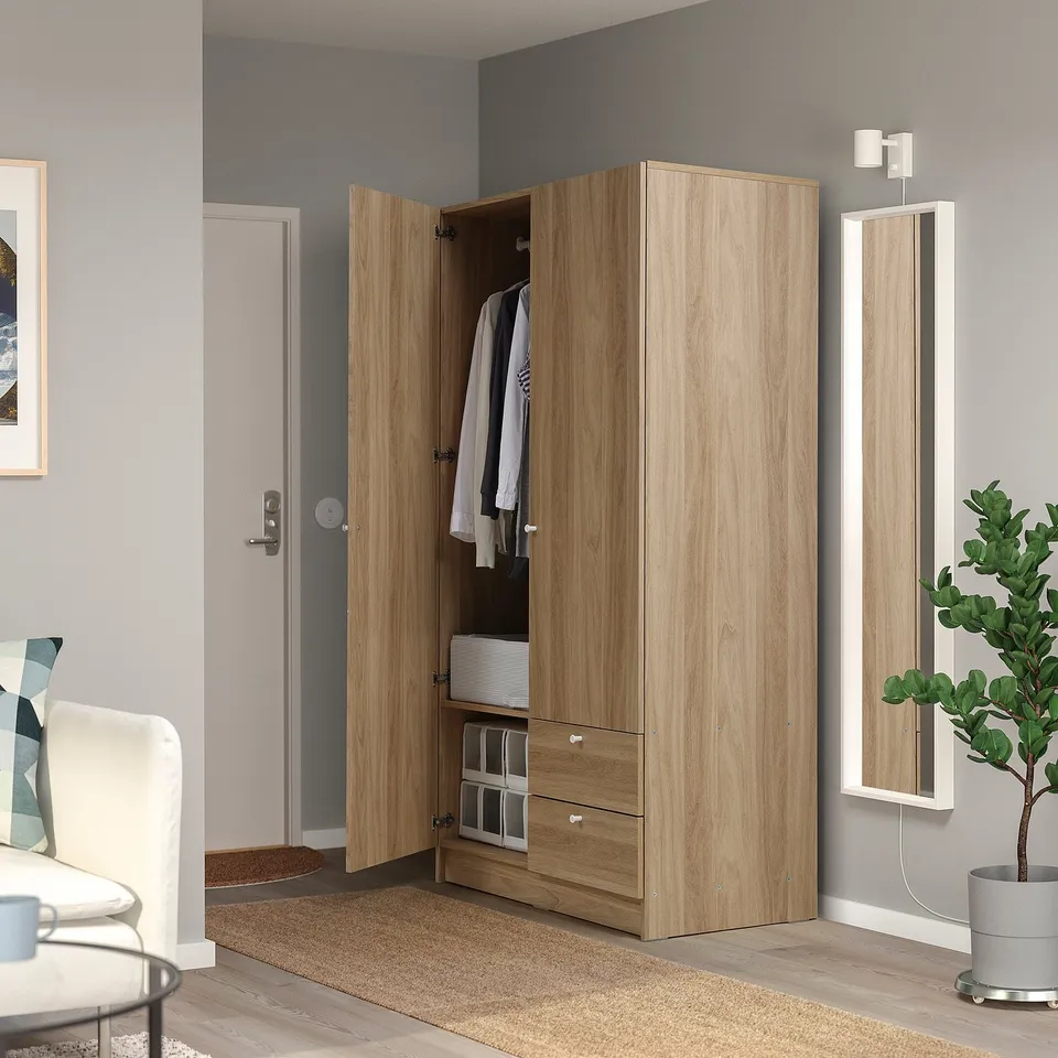 part: VILHATTEN wardrobe with 2 doors and 2 drawers