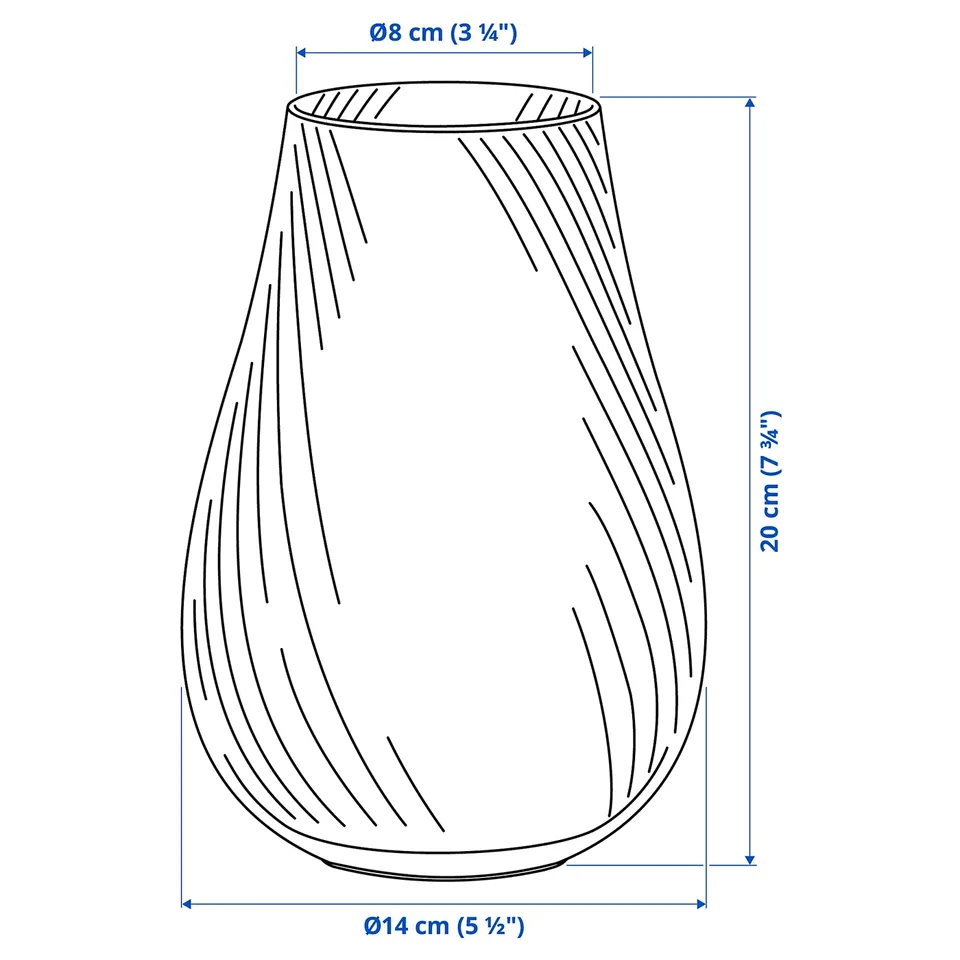 Illustration with measurements for the product: PÅSKÖTRÄD.