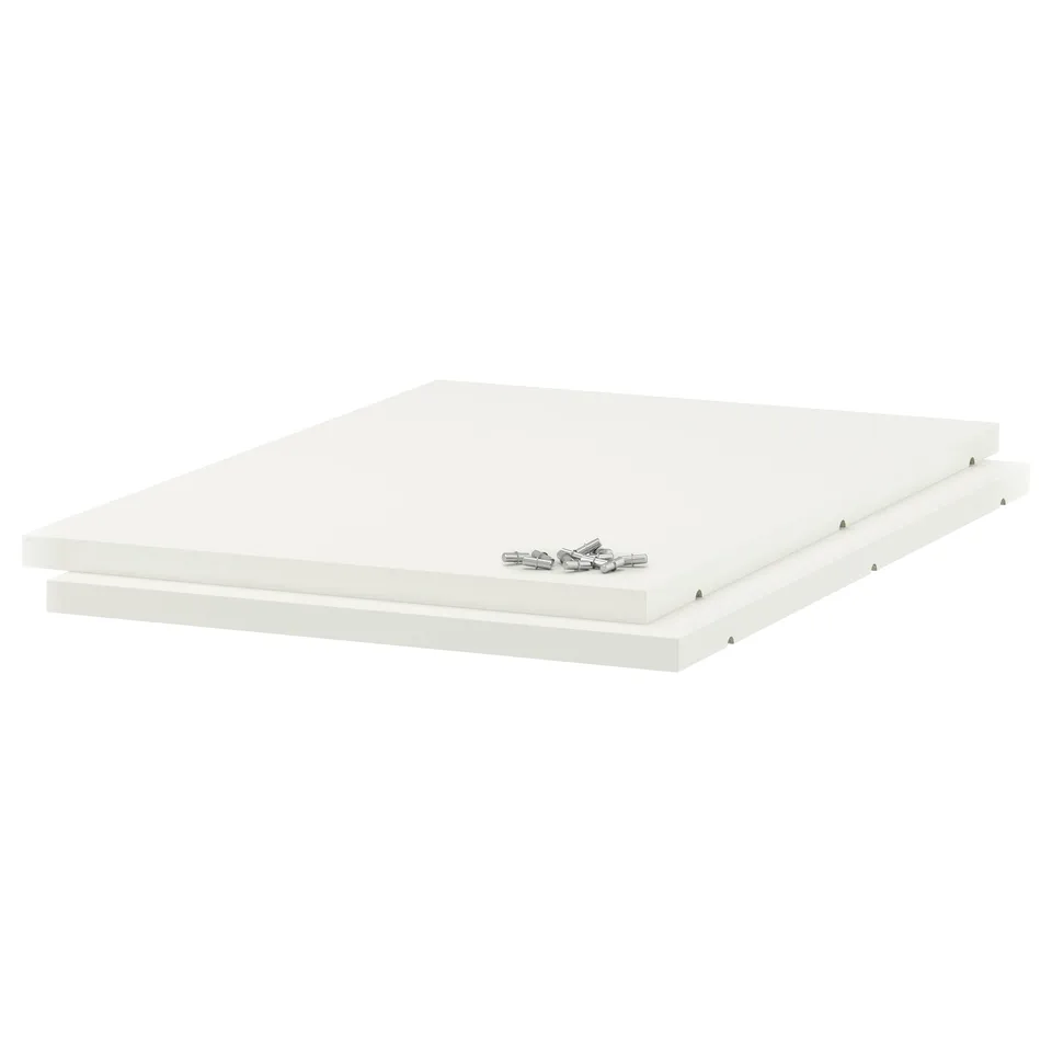 UTRUSTA shelf, white, melamine, easy-clean.