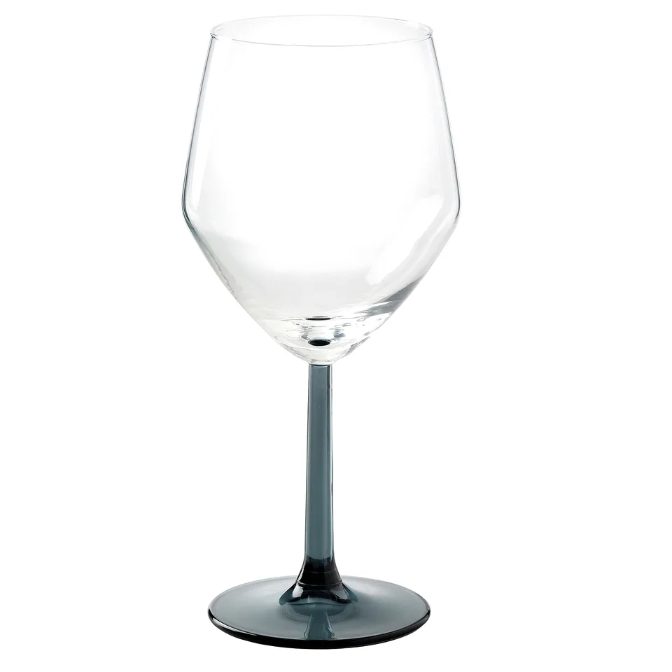 RÖDRÄKA Wine glass, blue-grey/clear glass, 50 cl
