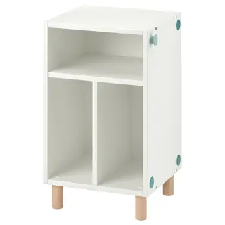 SMUSSLA bedside table/shelf unit, white